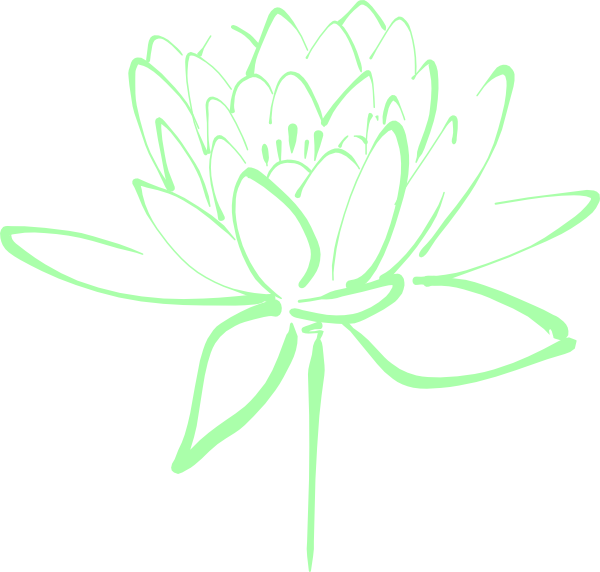 Floral Clipart Mint Green - Mint Green Flower Clip Art (600x572), Png Download