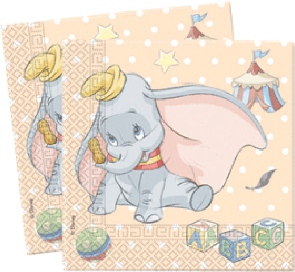 Dumbo Servietter (600x800), Png Download