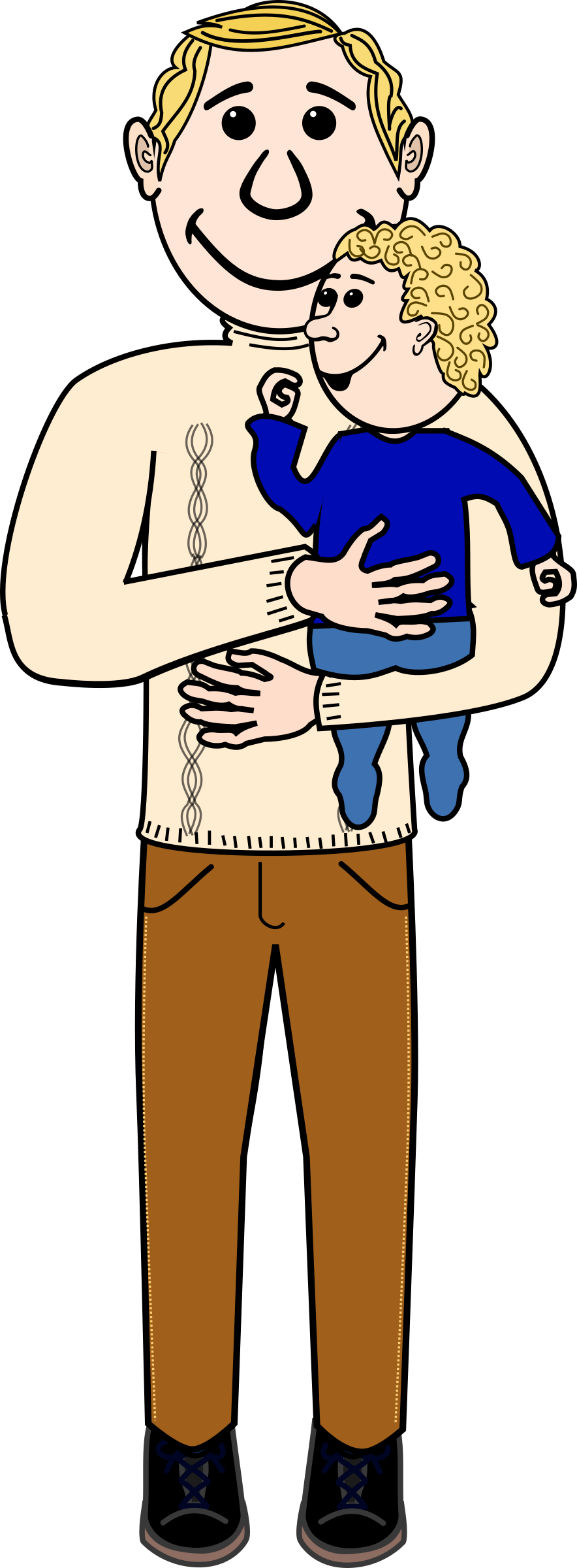 Father And Child - Father Clipart Png (884x2400), Png Download
