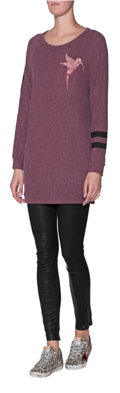 Lauren Moshibel Sangria // Long Oversize Sweatshirt - İpek Gömlek (618x794), Png Download