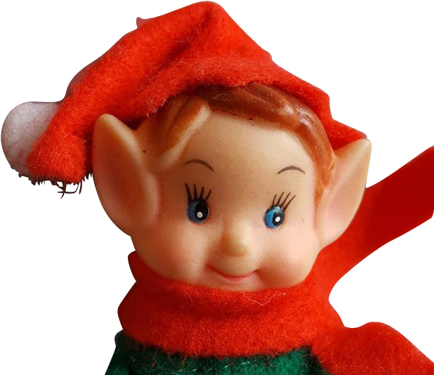 Vintage Christmas Elf Knee Hugger Likely The Elf On - The Elf On The Shelf (617x617), Png Download