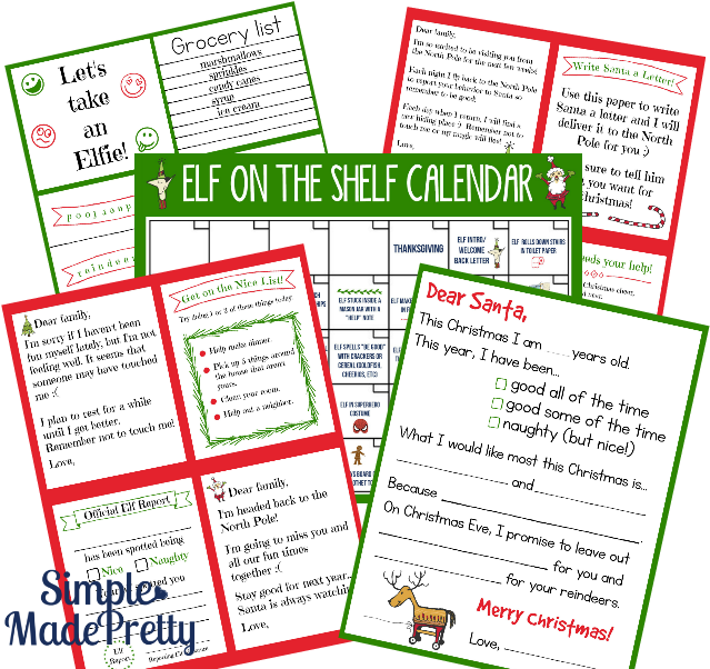 Elf On The Shelf Ideas, Elf On The Shelf Calendar And - Child (660x603), Png Download