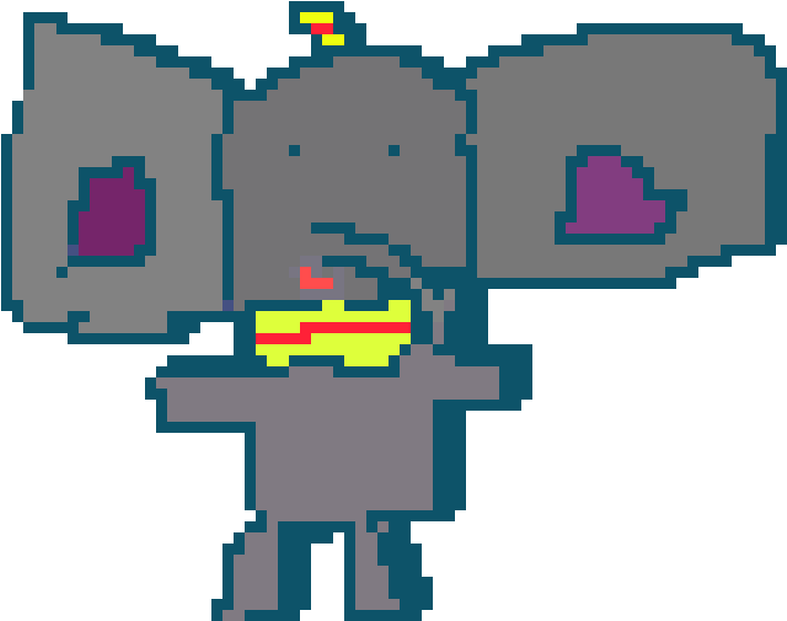 Dumbo Walk - Pixel Art (790x650), Png Download