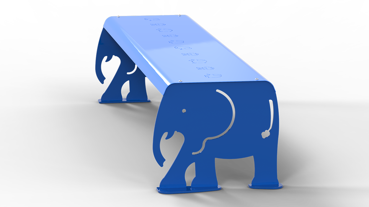 Dumbo Model Bench For Urban Furniture Dumbo Seat - Indian Elephant (1250x700), Png Download