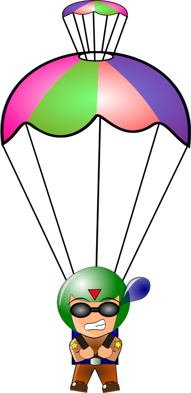 Png Free Stock Jumper Free On Dumielauxepices Net - Parachute Clipart (389x800), Png Download