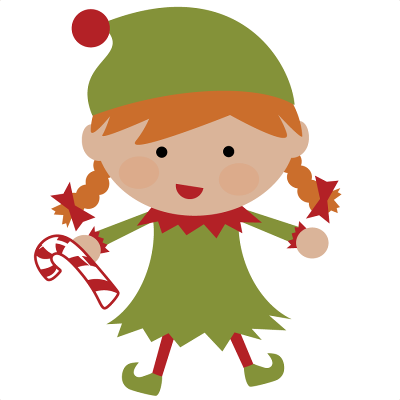 Pix For Cute Christmas Elves Clipart - Cute Elf Cartoon (800x800), Png Download
