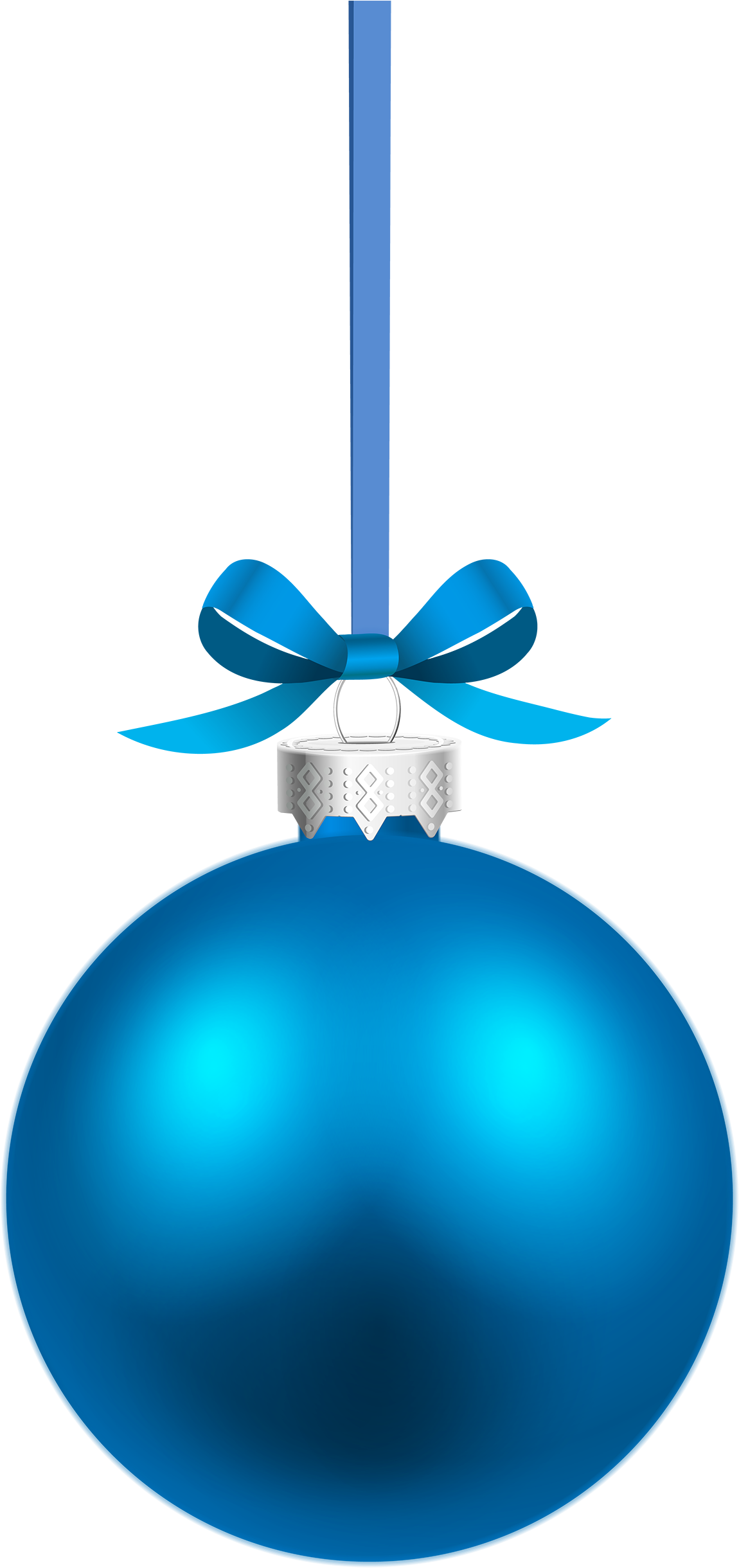 Blue Hanging Christmas Ball Png Clipart - Christmas Balls Vector Blue (1232x2500), Png Download