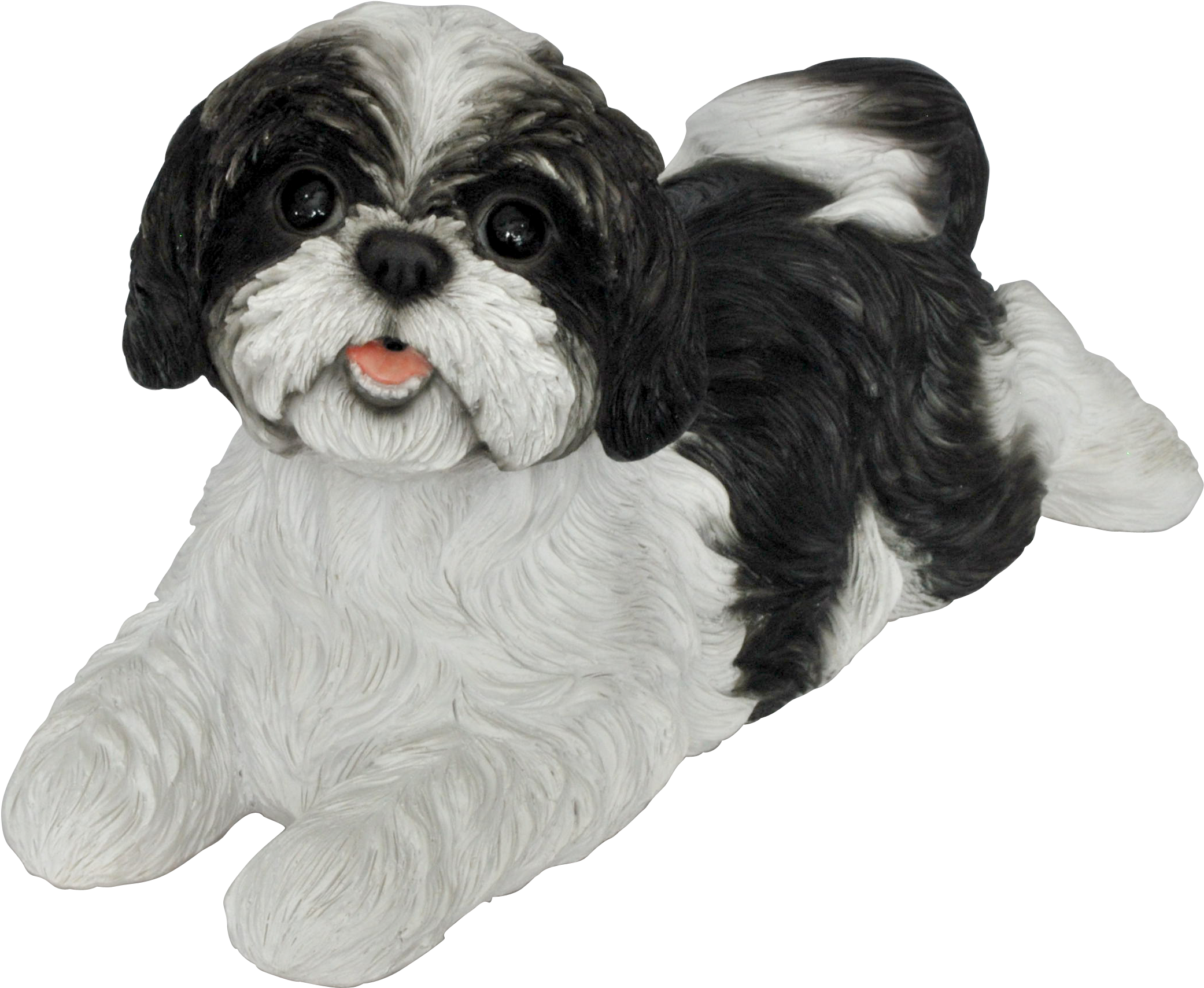 Tap To Expand - Vivid Arts Black And White Shih-tzu - Resin Garden (2288x1819), Png Download