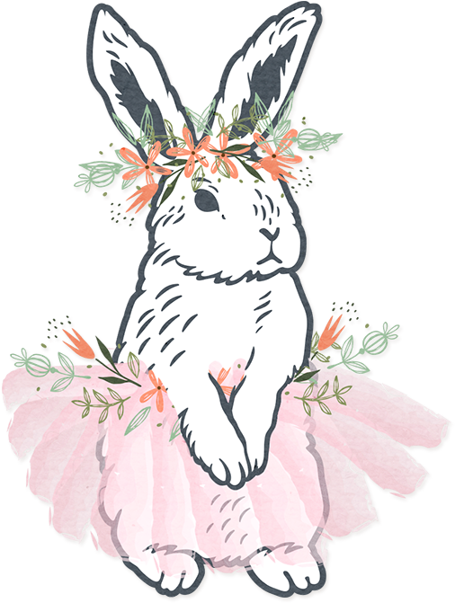 Here Comes The Bunny Trail - Illustration (654x868), Png Download