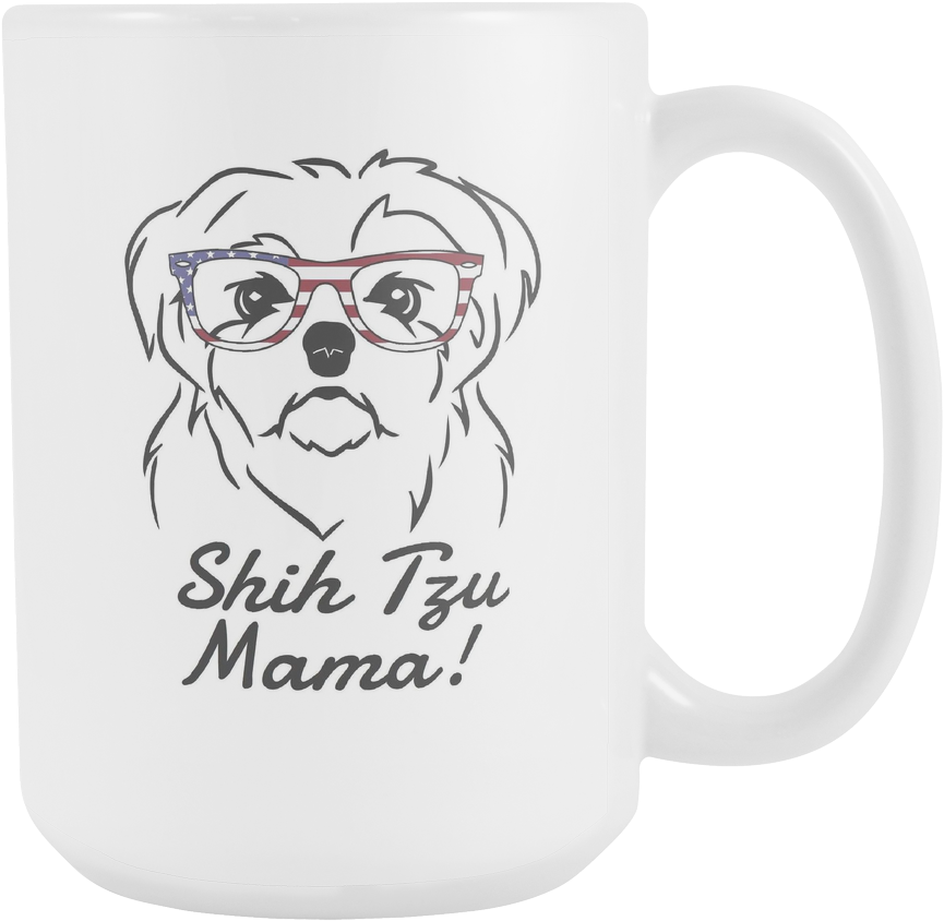 Shih Tzu Mama - Mug (1024x1024), Png Download