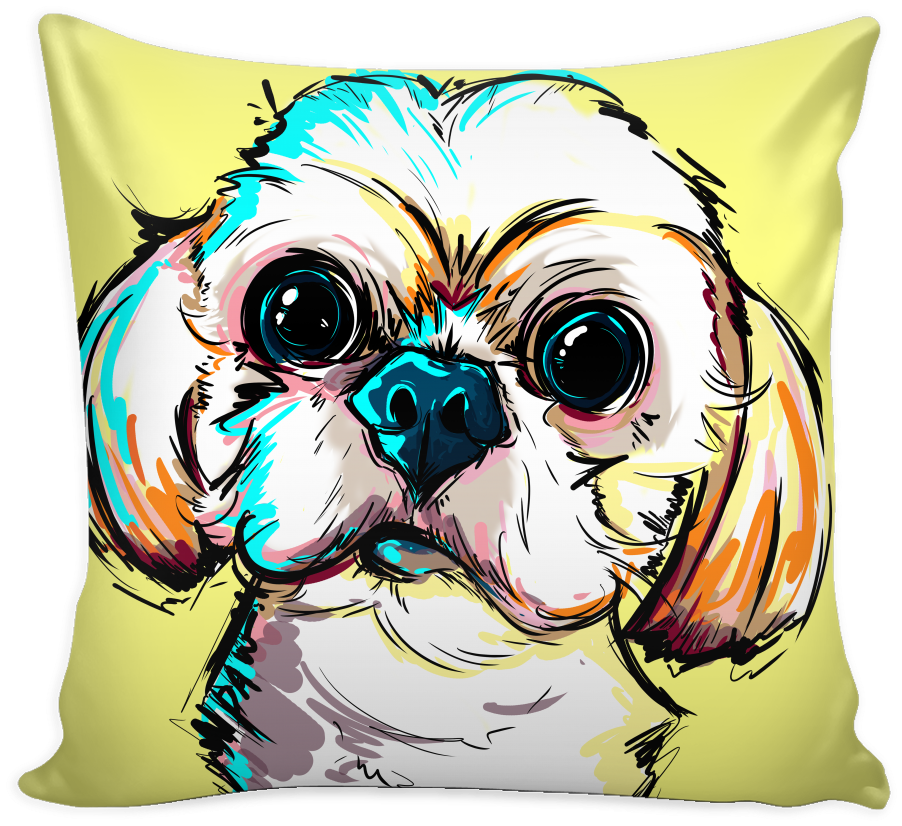 Shih Tzu Pillow Cover - Dog (1024x1024), Png Download