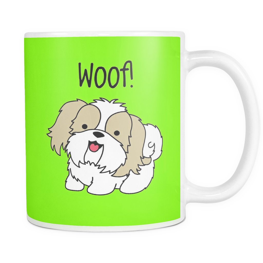 Woof Shih Tzu Coffee Mug - Mug (1024x1024), Png Download