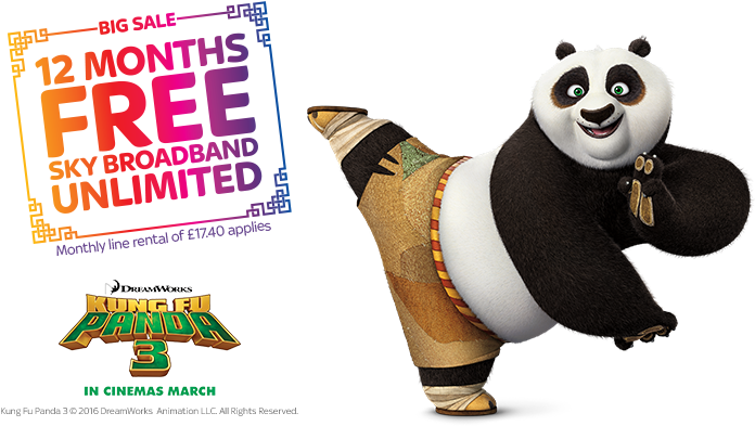 Sky Broadband Kung Fu Panda 3 Tv Commercial - Sky Kung Fu Panda (767x431), Png Download