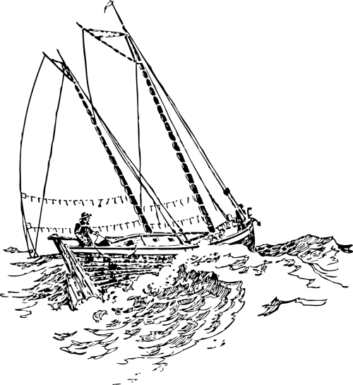Sailing Vector Graphics - Reflections: Therapeutic Poetry [book] (500x545), Png Download