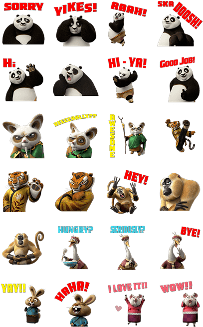 Kung Fu Panda Clipart Coup - Line (420x673), Png Download