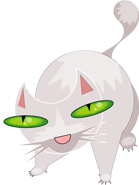 Cat, Pet, Animal, White, Green Eyes - Cat (484x640), Png Download