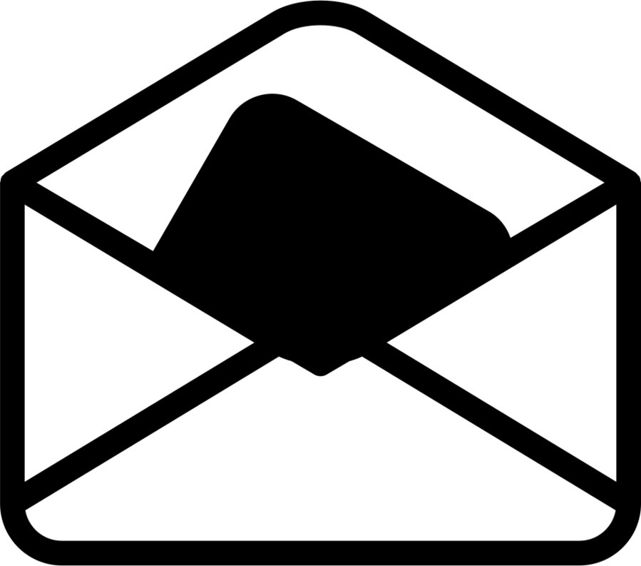 Sobre De Carta Abierto Dibujo Clipart Computer Icons - Email Symbol (899x793), Png Download