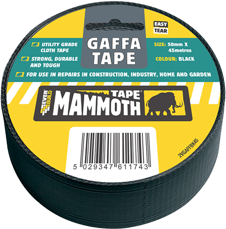 Gaffa Tape Is A Utility Grade Cloth Tape For Use In - Everbuild Evb2vgtbk45 50 Mm X 45 M Gaffa Tape - Black (489x500), Png Download