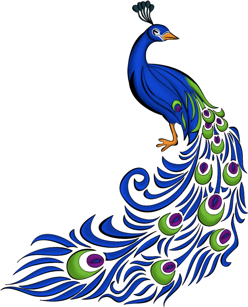Peacock Clipart Two - Blessing Birthday Wishes In Hindi (1024x1365), Png Download