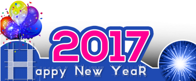 Blue Happy New Year 2017 Pictures - Graphic Design (400x400), Png Download