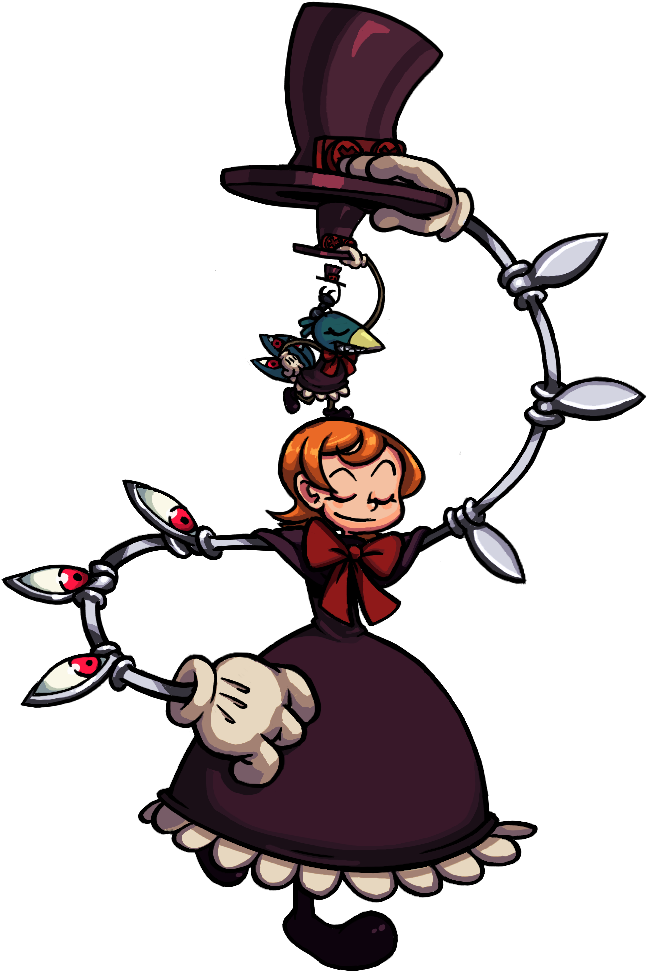 Peacock Taunt - Skullgirls Peacock Png (710x1121), Png Download