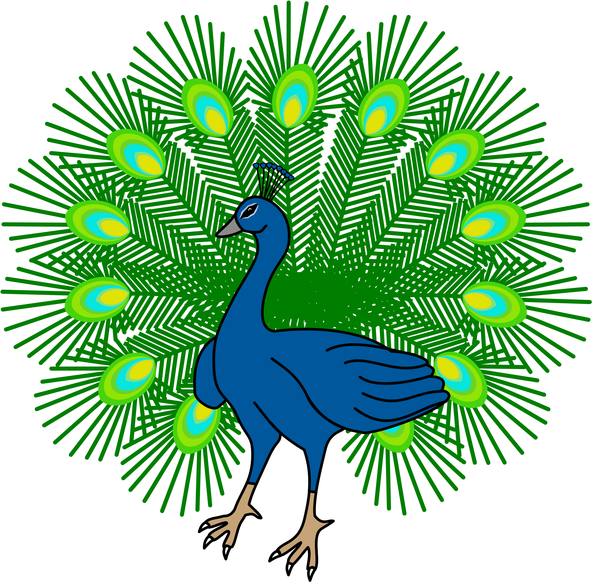 Download Images Free Peacock - Coat Of Arms Peacock (600x590), Png Download