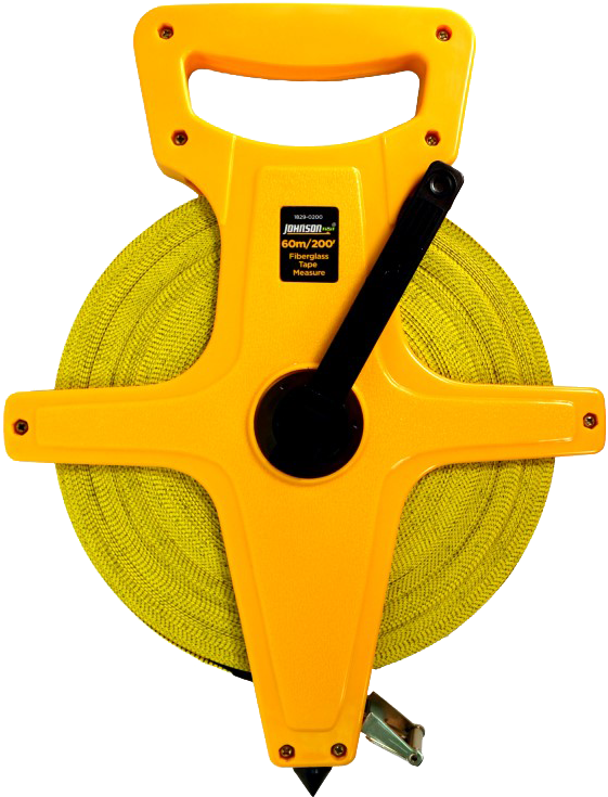 60m/200' X 1/2" Metric/inch Fiberglass Long Tape Model - 60 M Measuring Tape (768x768), Png Download