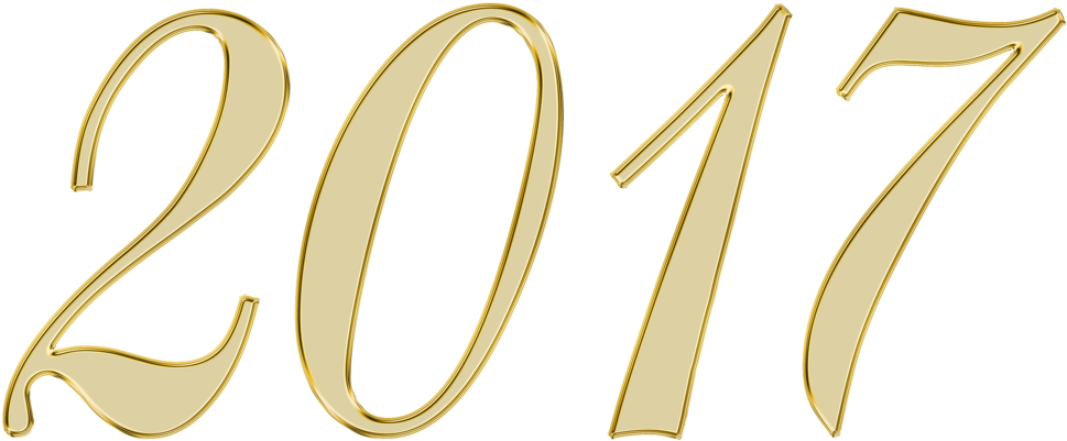 Happy 2017 - Numero 2017 (1000x417), Png Download