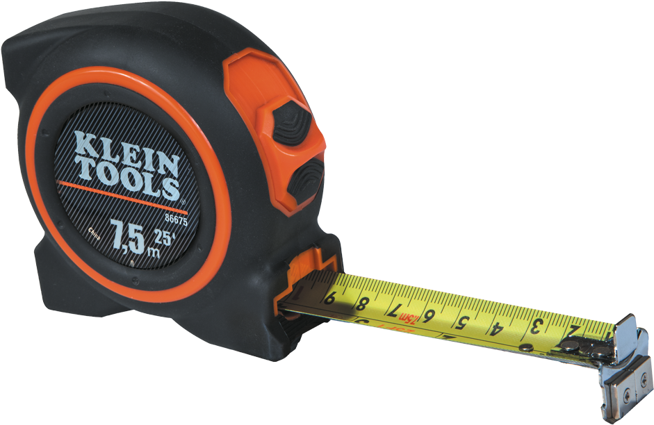 Png 86675 - Klein Tools 86675 7.5 M Tape Measure Magnetic Double (1000x1000), Png Download