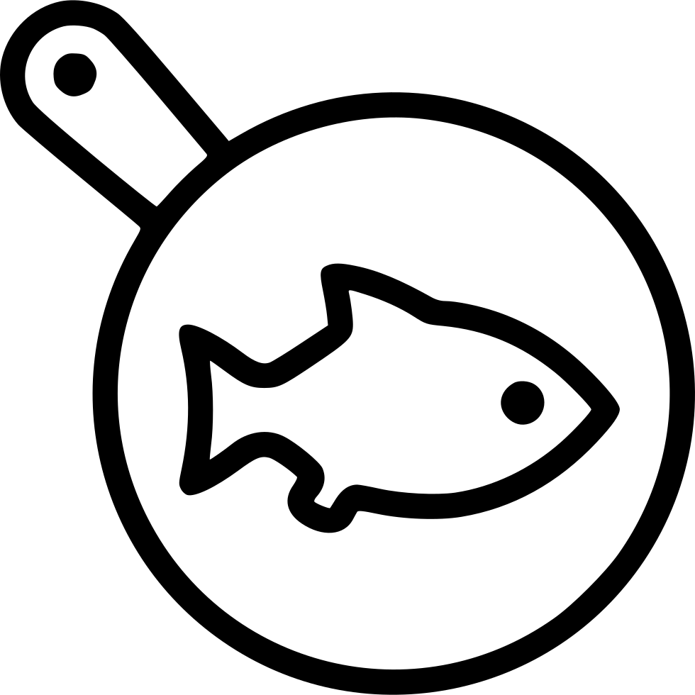 Fish Fry - - Bacon And Eggs Black And White Png (980x980), Png Download