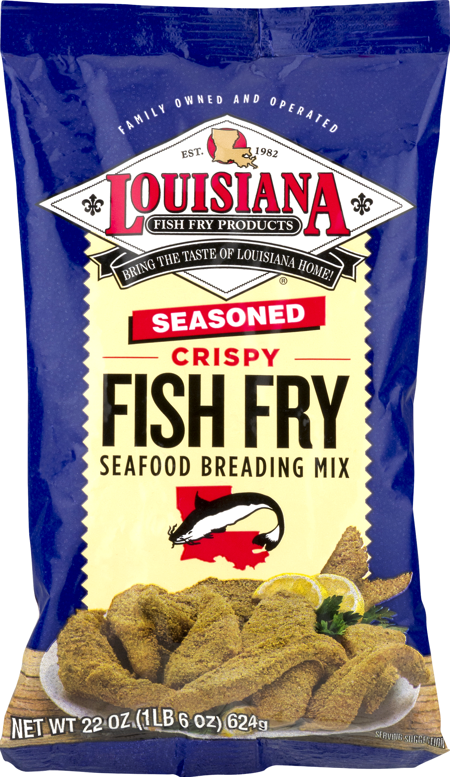 Louisiana Crispy Fish Fry Seafood Breading Mix, 22 (1449x2500), Png Download