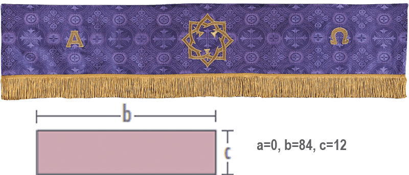 Theological Threads-white Clement Frontal With Cross (800x343), Png Download