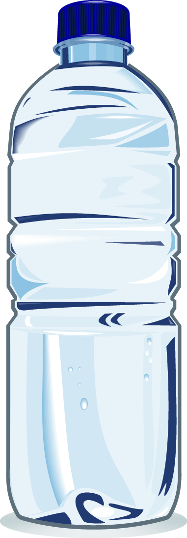 Plastic - Plastic Water Bottle Clipart (381x1093), Png Download