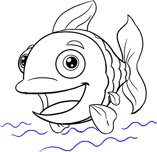 How To Draw A Cartoon Fish In A Few Easy Steps - Drawing - Free ...