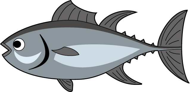 Fishing Clipart Fish Food - Tuna Clipart (638x309), Png Download