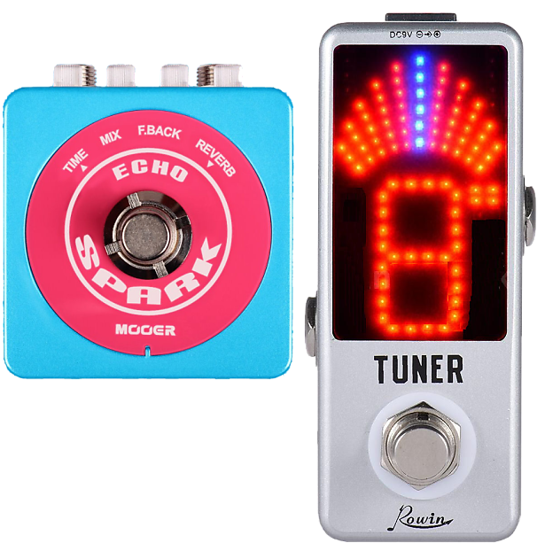 Mooer Spark Echo Micro Effect Pedal & Rowin Tuner Make - Rowin Tuner Pedal (620x620), Png Download