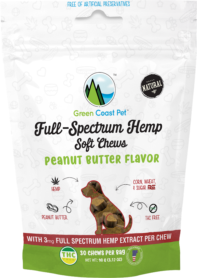 Green Coast Pet Full Spectrum Hemp Soft Chews For Dog, - Dog (663x935), Png Download