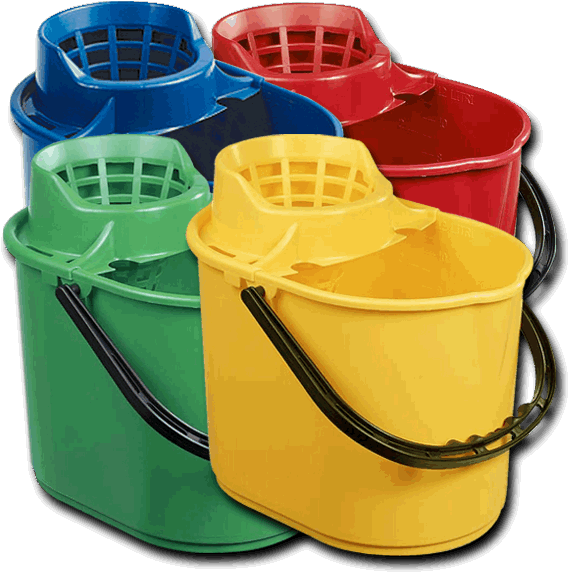 Plastic Mop Bucket And Wringer - Professional Mop Bucket 15ltr And Wringer Red (591x591), Png Download