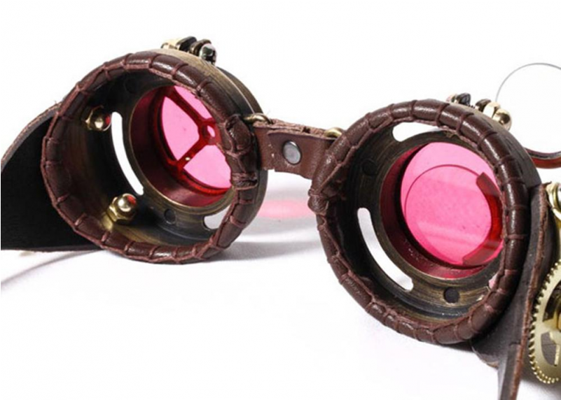 Gothic / Steampunk / Cyberpunk Leather Welding Goggles - Sunglasses (800x800), Png Download