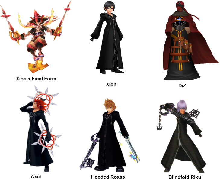 Kingdom Hearts 358-2 Days Trophies - Inspired By Kingdom Hearts Organization Xiii Roxas (800x600), Png Download