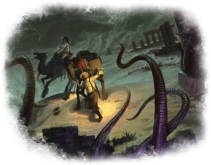 Now, We Are Pleased To Offer You A First Look At The - Eldritch Horror: Under The Pyramids Expansion Board (700x550), Png Download