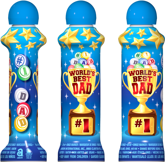World's Best Dad Father's Day Bingo Ink - Ink (626x599), Png Download
