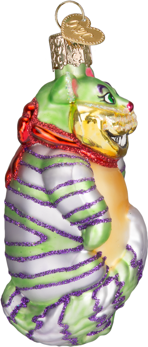 12052 Old World Christmas Cheshire Cat Glass Ornament - Kiwi Glass Ornament By Old World Christmas (1200x1200), Png Download