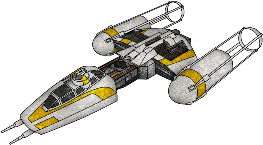 Y Wing Png Clip Free - New Republic Star Wars Y Wing (1024x591), Png Download