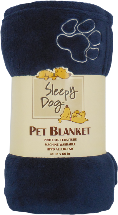 Arlee Pet Products Sleepy Dog Blue Fleece Throw Blanket - Blanket (800x800), Png Download
