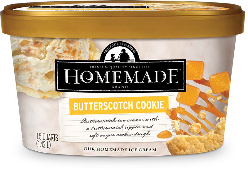 Homemade Brand Butterscotch Cookie Ice Cream 48oz - Homemade Butterscotch Cookie Ice Cream (800x547), Png Download