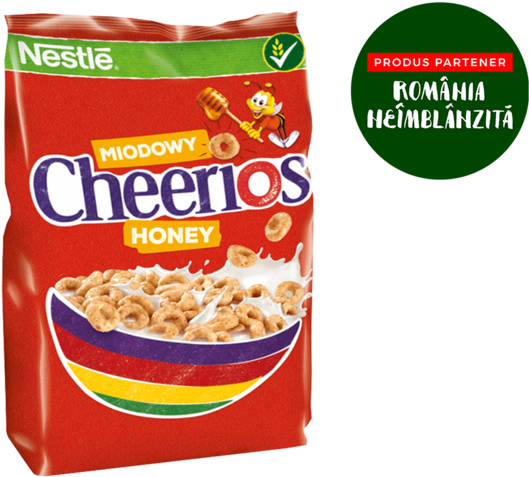 0 - - Nestle Honey Cheerios 5 Whole Grain Cereal, 375g (603x603), Png Download