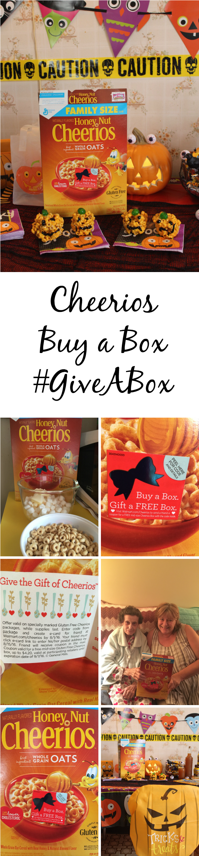 Cheerios Buy A Box Give A Box 24 - Cheerios Honey Nut Cereal - 21.6 Oz Box (650x2743), Png Download