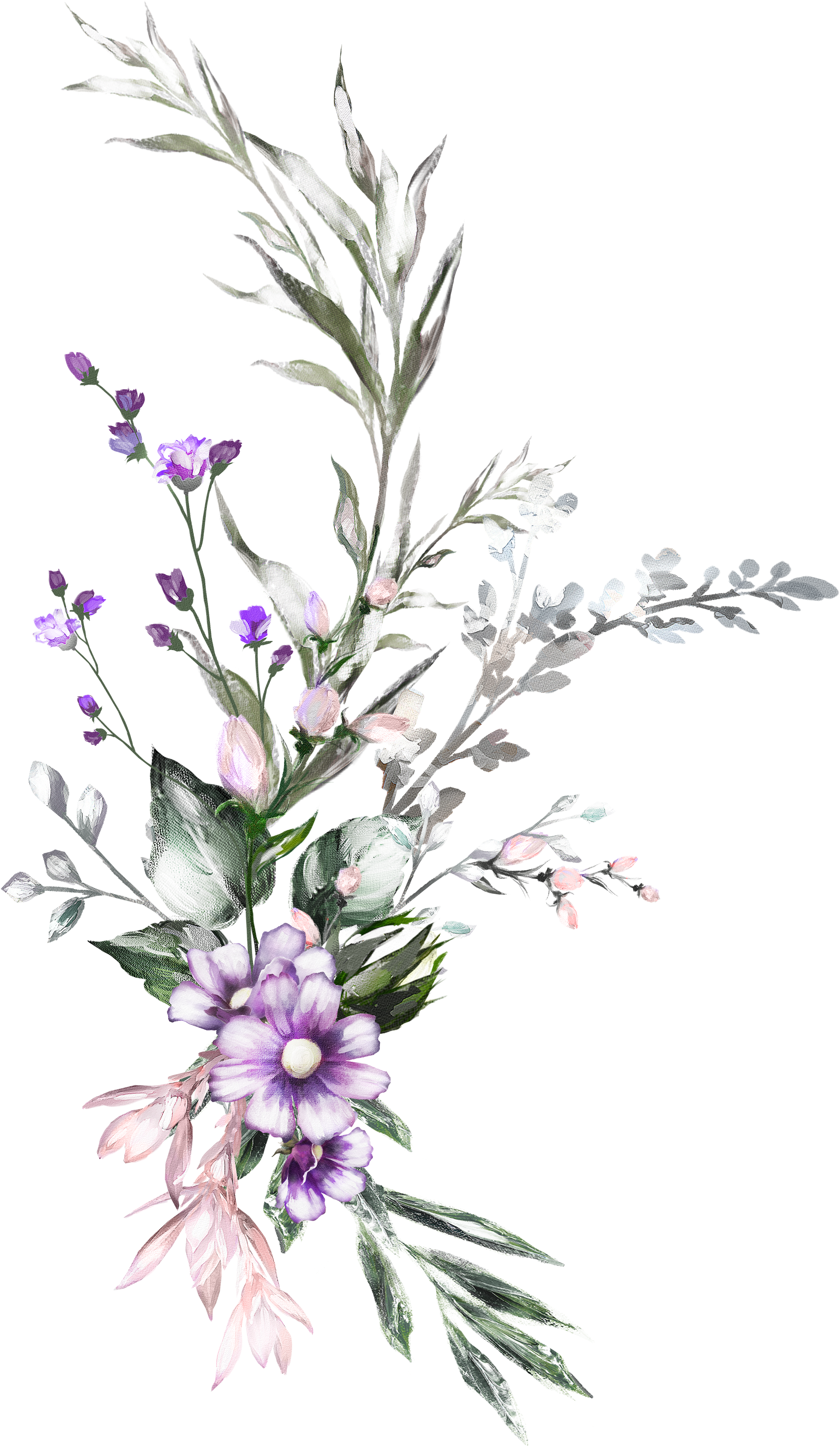 H927 Flower Frame, Flower Art, Floral Border, Floral - Drawing (2780x4473), Png Download