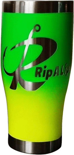 Rip A Lip 27 Oz Hand Crafted & Painted 2 Tone Green/yellow - Mug (579x579), Png Download